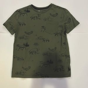 Olive green Wildlife crew neck
